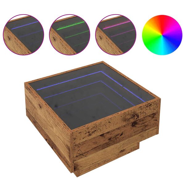 vidaXL Konferenčn&yacute; stol&iacute;k Star&eacute; drevo 50 x 50 x 30 cm Kompozitn&eacute; drevo