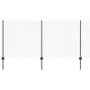 vidaXL Plot s podperou Sivá 1 x 25 m Oceľ