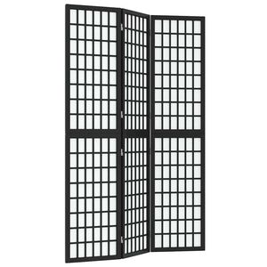 vidaXL Skladac&iacute; parav&aacute;n s 3 panelmi japonsk&yacute; &scaron;t&yacute;l 120x170 cm čierny