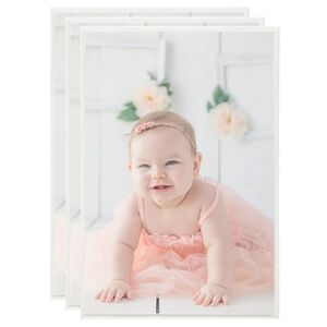 vidaXL Fotor&aacute;miky na st&ocirc;l, kol&aacute;ž 3 ks, strieborn&eacute; 21x29,7 cm, MDF