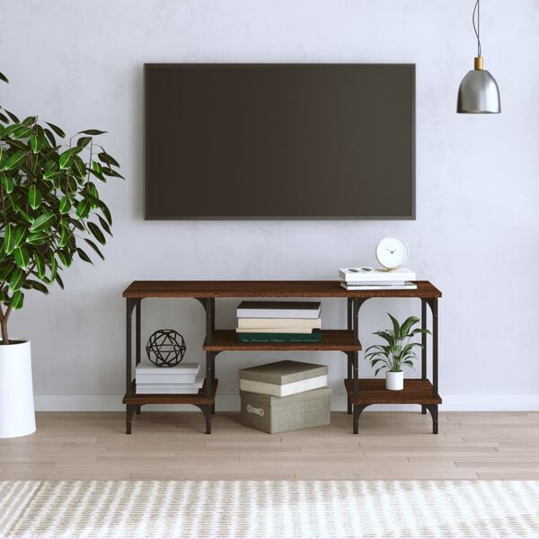 vidaXL TV skrinka hnedý dub 102x35x45,5 cm kompozitné drevo