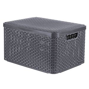 Curver &Uacute;ložn&yacute; box s vekom Style L 30 l metalick&yacute; strieborn&yacute;