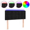 vidaXL Čelo postele s LED čierne 80x5x78/88 cm zamat