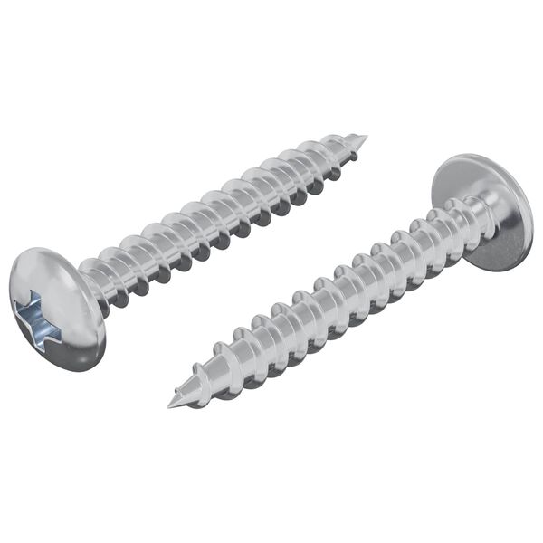 vidaXL Dreven&aacute; skrutka 2 pcs Strieborn&aacute; M4 x 28 mm Železo