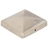 vidaXL Pyram&iacute;dov&eacute; krytky na plotov&eacute; stĺpiky 6 ks 101x101 mm nehrdzavej&uacute;ca oceľ