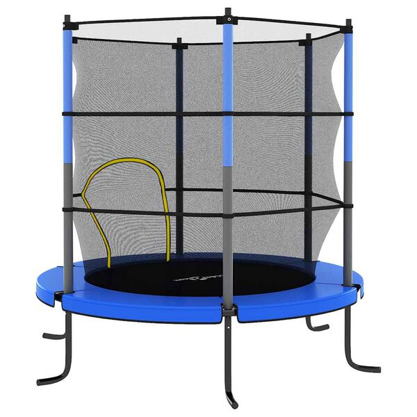vidaXL Trampol&iacute;na s bezpečnostnou sieťou okr&uacute;hla 140x160 cm modr&aacute;