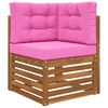 vidaXL Vank&uacute;&scaron; na vonkaj&scaron;iu pohovku 3 pcs Ružov&aacute; Polyester