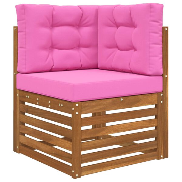 vidaXL Vank&uacute;&scaron; na vonkaj&scaron;iu pohovku 3 pcs Ružov&aacute; Polyester