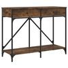 vidaXL Konzolov&yacute; stol&iacute;k dymov&yacute; dub 100x39x78,5 cm kompozitn&eacute; drevo