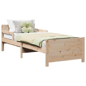 vidaXL R&aacute;m postele s čelnou doskou Hned&aacute; 80 x 200 cm Kompozitn&eacute; drevo