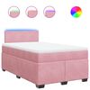 vidaXL Boxspring posteľ s matracom, ružov&aacute; 120x190 cm, zamat