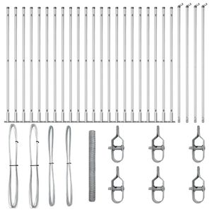 vidaXL Stĺp na plot. Strieborn&aacute;