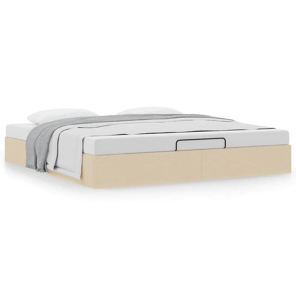 vidaXL Osmansk&yacute; r&aacute;m postele bez matraca kr&eacute;mov&aacute; 180x200 cm L&aacute;tka