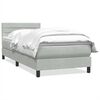 vidaXL Box Spring Posteľ s matracom Svetlosiv&aacute; 100x220 cm Zamat