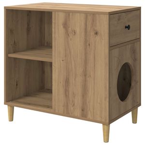 vidaXL Mačka Dom Dub artisan 72 x 42,5 x 70 cm Kompozitn&eacute; drevo