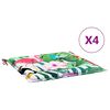 vidaXL Podložky na z&aacute;hradn&eacute; stoličky 4 ks farebn&eacute; 50x50x4 cm l&aacute;tka