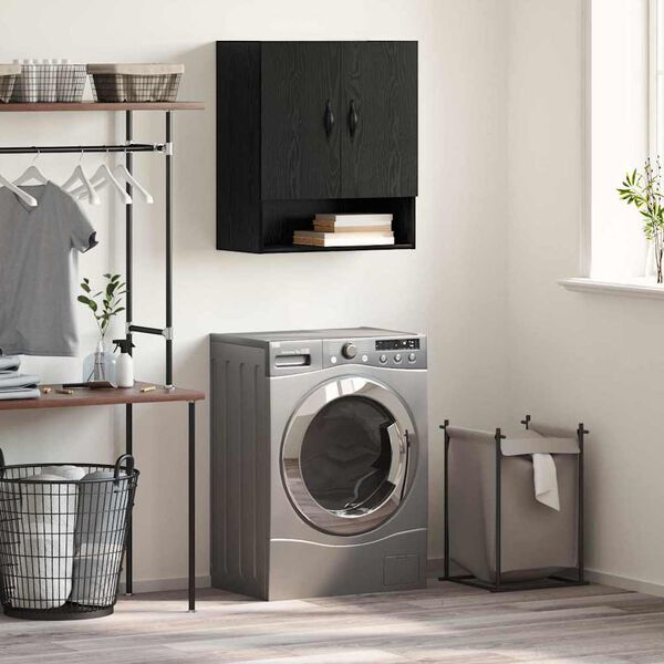 vidaXL Nástenná skrinka Čierny dub 60 x 31 x 70 cm Kompozitné drevo