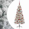 vidaXL Umel&yacute; vianočn&yacute; stromček s vianočn&yacute;mi guľami 120 cm 150 LED