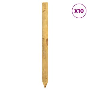 vidaXL Plotov&eacute; stĺpy 10 ks Hned&aacute; 120 cm Borovicov&yacute; mas&iacute;v