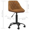 vidaXL Kancelárska stolička hnedá zamatová