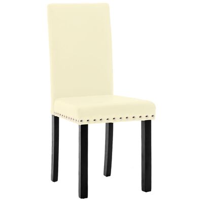 vidaXL Jedálenské stoličky 4 ks krémové PVC
