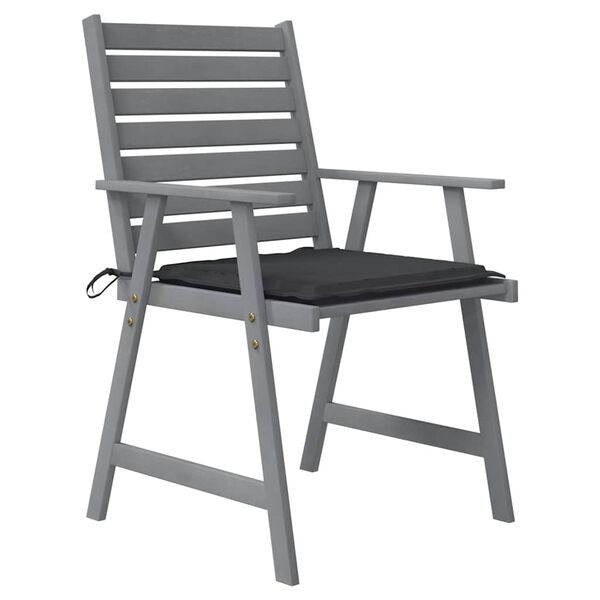 vidaXL Z&aacute;hradn&eacute; jed&aacute;lensk&eacute; stoličky s vank&uacute;&scaron;mi 4 ks ak&aacute;ciov&yacute; mas&iacute;v