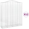 vidaXL Obl&uacute;kov&yacute; gabi&oacute;nov&yacute; k&ocirc;&scaron; 12ks 200x50x220/240cm pozinkovan&eacute; železo