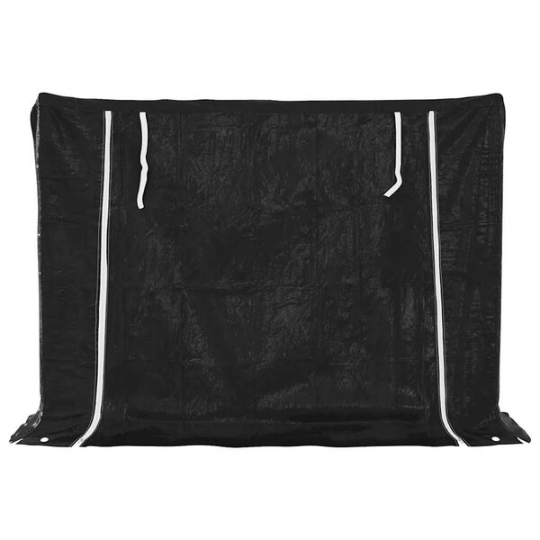 vidaXL Regál na krbové drevo s pláštenkou 151x40,5x110,5 cm