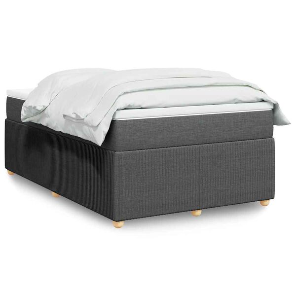 vidaXL Boxspring posteľ s matracom tmavosiv&yacute; 120x200 cm l&aacute;tka