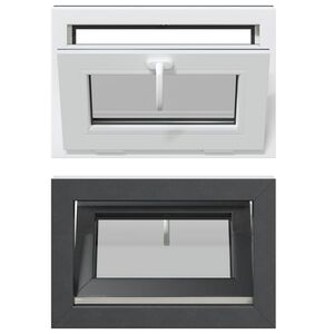 vidaXL Podkrovn&eacute; okno RISOR 60 x 40 cm PVC a sklo Antracitov&aacute;