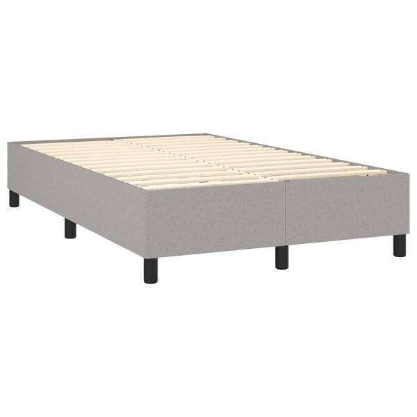 vidaXL Boxspring posteľ s matracom bledosiv&aacute; 120x200 cm l&aacute;tka