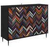 vidaXL Serv&iacute;rovacia skriňa OMMEN Čierny dub 102 x 33 x 76 cm