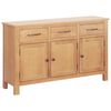 vidaXL Serv&iacute;rovacia skriňa Hned&aacute; 112 x 33.5 x 70 cm Pevn&eacute; dubov&eacute; drevo