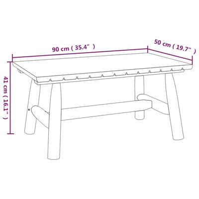 vidaXL Konferenčný stolík 90x50x41 cm borovicový masív