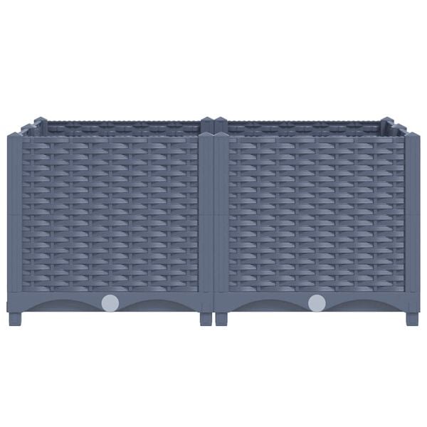 vidaXL Vyvýšený záhon 80x80x38 cm polypropylén