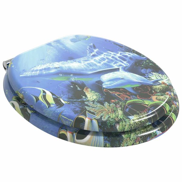 vidaXL WC sedadlo 2 pcs Modr&aacute; 44 x 38 cm MDF doska