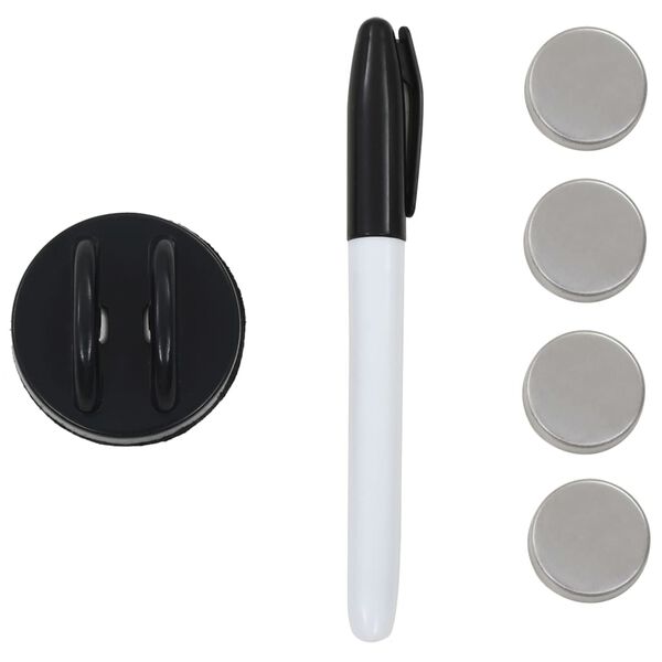 vidaXL Nástenná magnetická tabuľa, biela, sklenená 80x60 cm