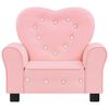 vidaXL Detsk&aacute; sedačka ružov&aacute; umel&aacute; koža