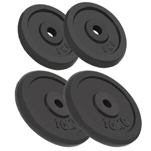 vidaXL Z&aacute;važia na činky 4 ks, 2x10 kg+2x5 kg, liatina