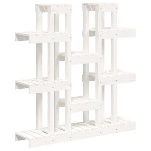 vidaXL Stojan na rastliny biely 104,5x25x109,5 cm mas&iacute;vna borovica