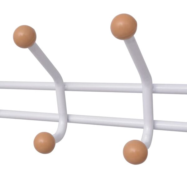 vidaXL Ve&scaron;iak s reg&aacute;lmi na top&aacute;nky 68x32x182,5 cm, biely