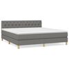 vidaXL Boxspring posteľ s matracom tmavosivá 160x200 cm látka