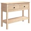 vidaXL Konzolov&yacute; stol&iacute;k 100x35x75 cm mas&iacute;vne borovicov&eacute; drevo