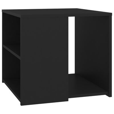 vidaXL Príručný stolík čierny 50x50x45 cm drevotrieska
