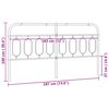 vidaXL Kovov&eacute; čelo postele biele 183 cm