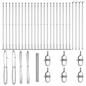 vidaXL Stĺp na plot. Strieborn&aacute;