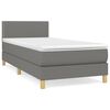 vidaXL Boxspring posteľ s matracom tmavosiv&aacute; 100x200 cm l&aacute;tka