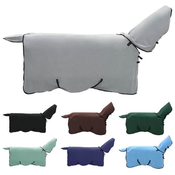 vidaXL Pl&aacute;&scaron;ť pre kone Pln&aacute; svetlo&scaron;ed&aacute; a ružov&aacute; Polyester