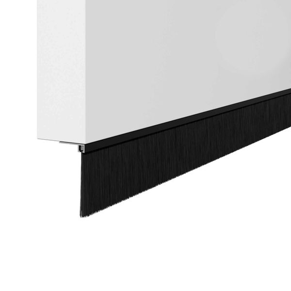 vidaXL Kefkov&eacute; tesnenia na dvere s mont&aacute;žou na skrutky 6 pcs Čierna