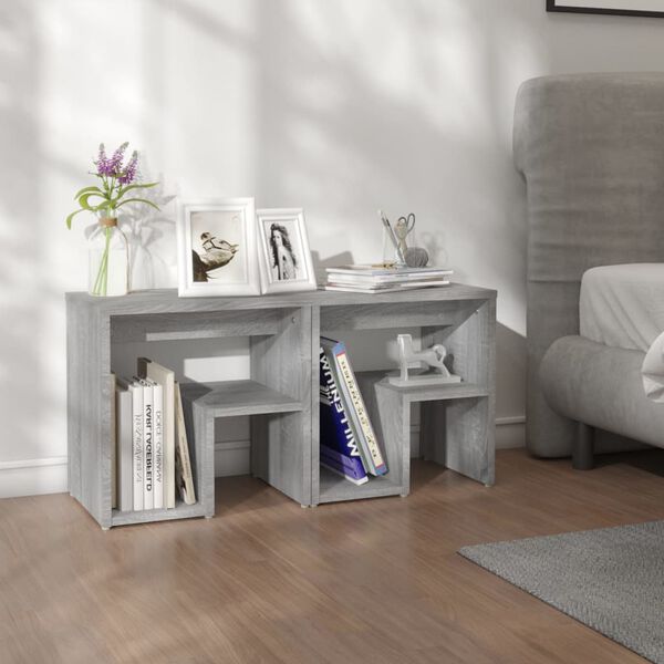 vidaXL Nočn&eacute; stol&iacute;ky 2 ks siv&eacute; sonoma 40x30x40 cm spracovan&eacute; drevo